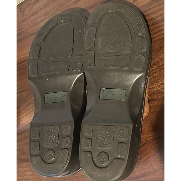 Women's‎ BORN BOC BROWN Leather Wedge Clogs/Mules Size 9 - Picture 6 of 9